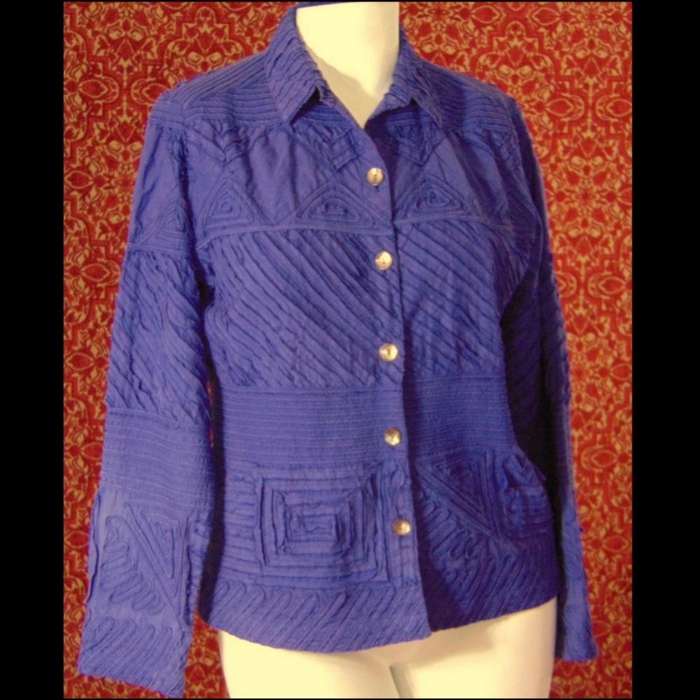 CHICO's purple cotton jacket L 💥